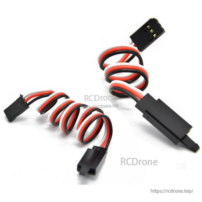 RJXHOBBY 60-Core Copper Servo Extension Cable, RC servo extension cable with 3-pin male and female connectors and red, white, and black wires