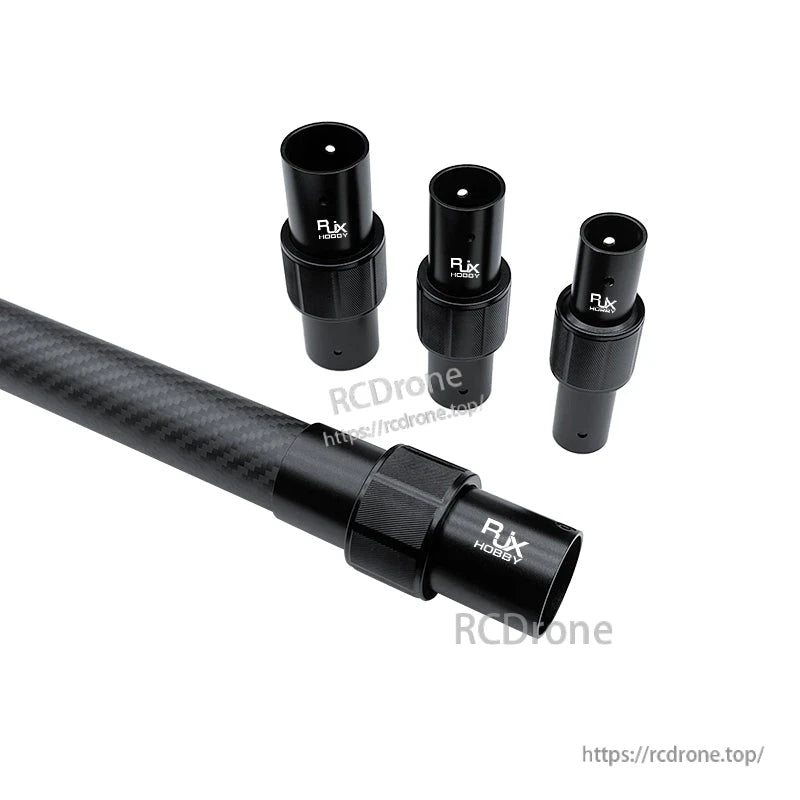 RJXHOBBY aluminum folding arm tube joint connector on carbon fiber tube for FPV multirotor drone arms