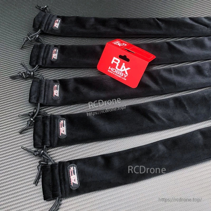 RJXHOBBY Blades and Propeller Protection Cover, Black RJXHOBBY propeller and blade protection cover sleeves with drawstring ends and RJX tags