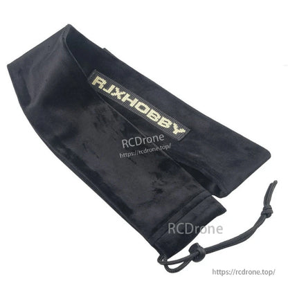 RJXHOBBY Blades and Propeller Protection Cover, RJXHOBBY blade and propeller protection cover, black fabric sleeve with drawstring and stitched logo tag