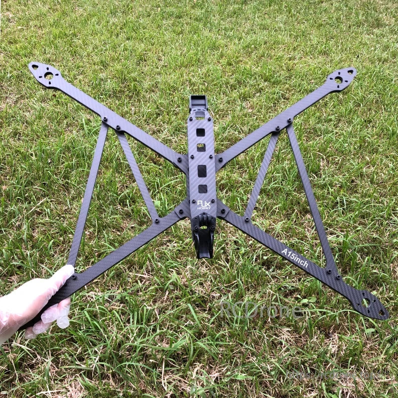 RJXHOBBY Carbon Fiber 15 Inch FPV Frame, This is an RJX3999 RC frame kit for large-size quadcopter, suitable for long-endurance X-class FPV racing drone with composite material and carbon fiber/metal hardware.