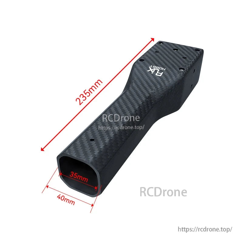 RJXHOBBY 235mm octagonal carbon fiber drone arm with 40mm by 35mm profile for plant protection UAV frames