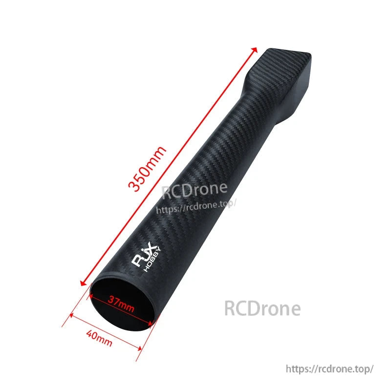RJXHOBBY carbon fiber UAV arm tube, 350mm long with 40mm outer diameter and 37mm inner opening