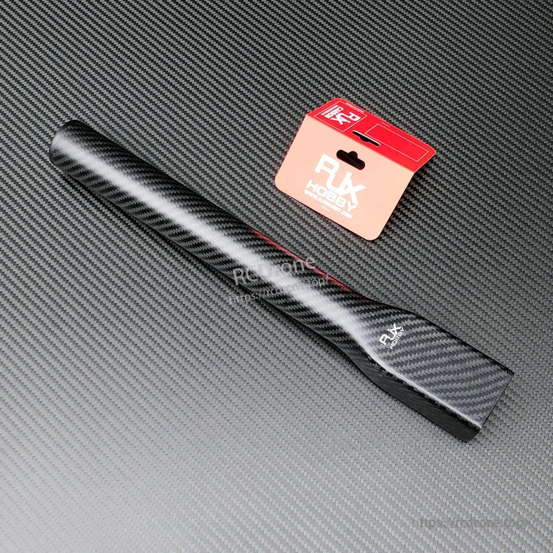 RJXHOBBY carbon fiber UAV multicopter arm tube with tapered end, black woven finish