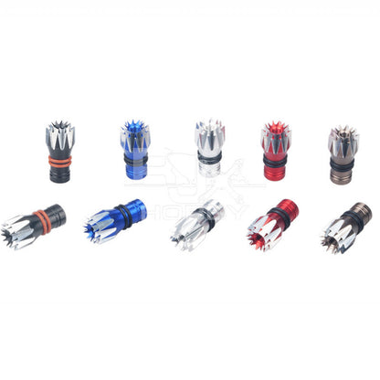 RJXHOBBY M2.5 Lotus Style Transmitter Stick, Lotus-style metal RC transmitter stick ends in multiple colors with textured, spiked thumb grips
