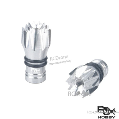 RJXHOBBY M3 Lotus Style Aluminum Gimbal Stick, Silver RJXHOBBY M3 lotus-style aluminum gimbal stick ends with threaded insert and two O-rings