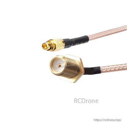 MMCX to SMA female FPV antenna extension cable with braided coax lead and bulkhead nut connector