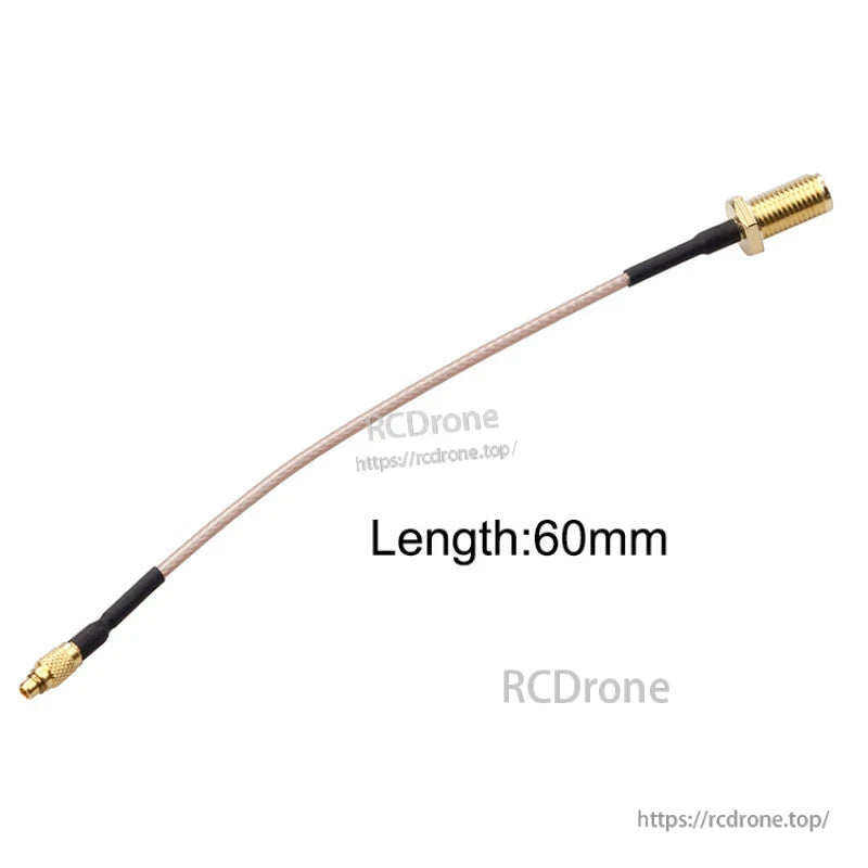 RJXHOBBY 60mm MMCX to SMA female FPV antenna extension cable with small coax lead and gold connectors