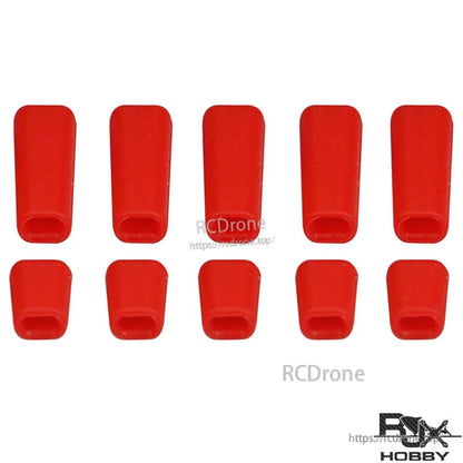 RJXHOBBY Non-Slip Transmitter Switch Cover, Set of 10 red non-slip transmitter switch cover caps for RC radio toggle switches