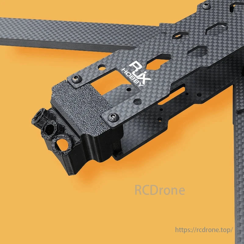 RJX HOBBY Queen Bee 3K Carbon Fiber 15" FPV Drone Frame with orange accents and mounting hardware.