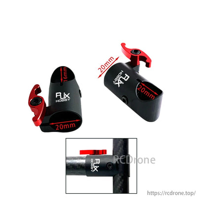 RJXHOBBY クイックリリース三脚 20 ～ 16 ミリメートル/20 ～ 20 ミリメートルティージョイントコネクタカーボンチューブ固定シートアダプター RC UAV