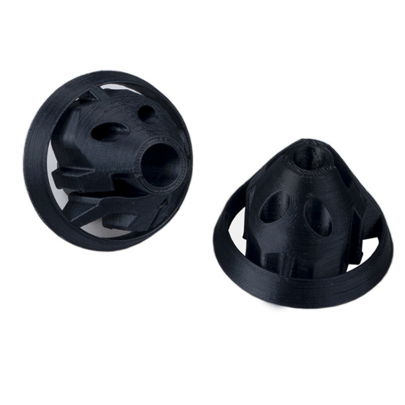 Black 3D-printed RC transmitter stick protective cover set with vented dome design for 8mm control sticks
