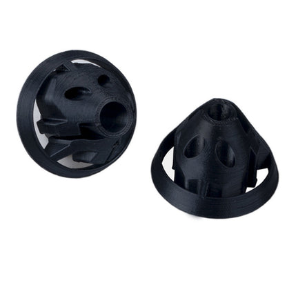 Black 3D-printed RC transmitter stick protective cover set with vented dome design for 8mm control sticks