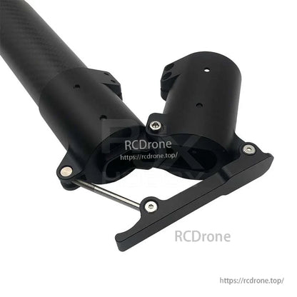 Black RJXHOBBY V1 quick-remove folding UAV arm with carbon tube and clamp hinge bracket with latch