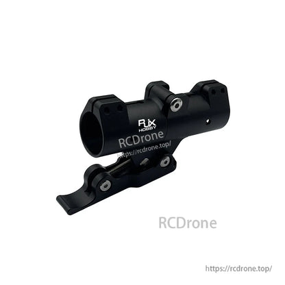 Black RJXHOBBY quick-release folding arm clamp with lever latch for 25mm/35mm UAV multicopter tubes