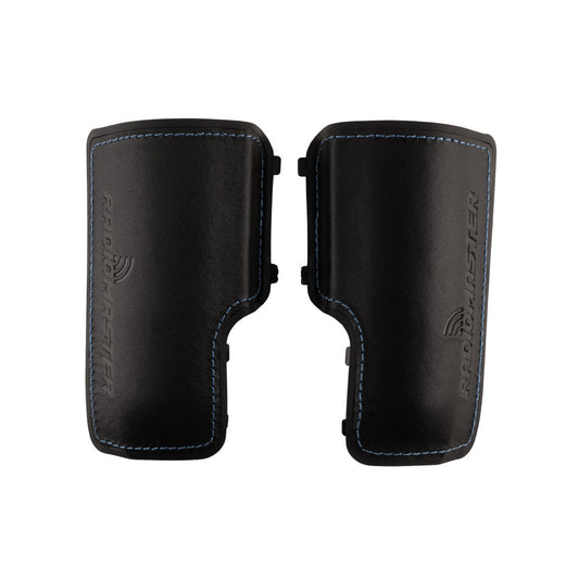 RadioMaster TX16S MK3 side grip set, MAX Edition leather replacement panels with blue stitching