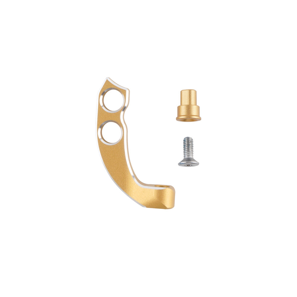 Gold CNC aluminum adjustable lanyard hook kit for RadioMaster TX15/TX16S MK3, with spacer and screw