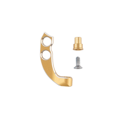 Gold CNC aluminum adjustable lanyard hook kit for RadioMaster TX15/TX16S MK3, with spacer and screw