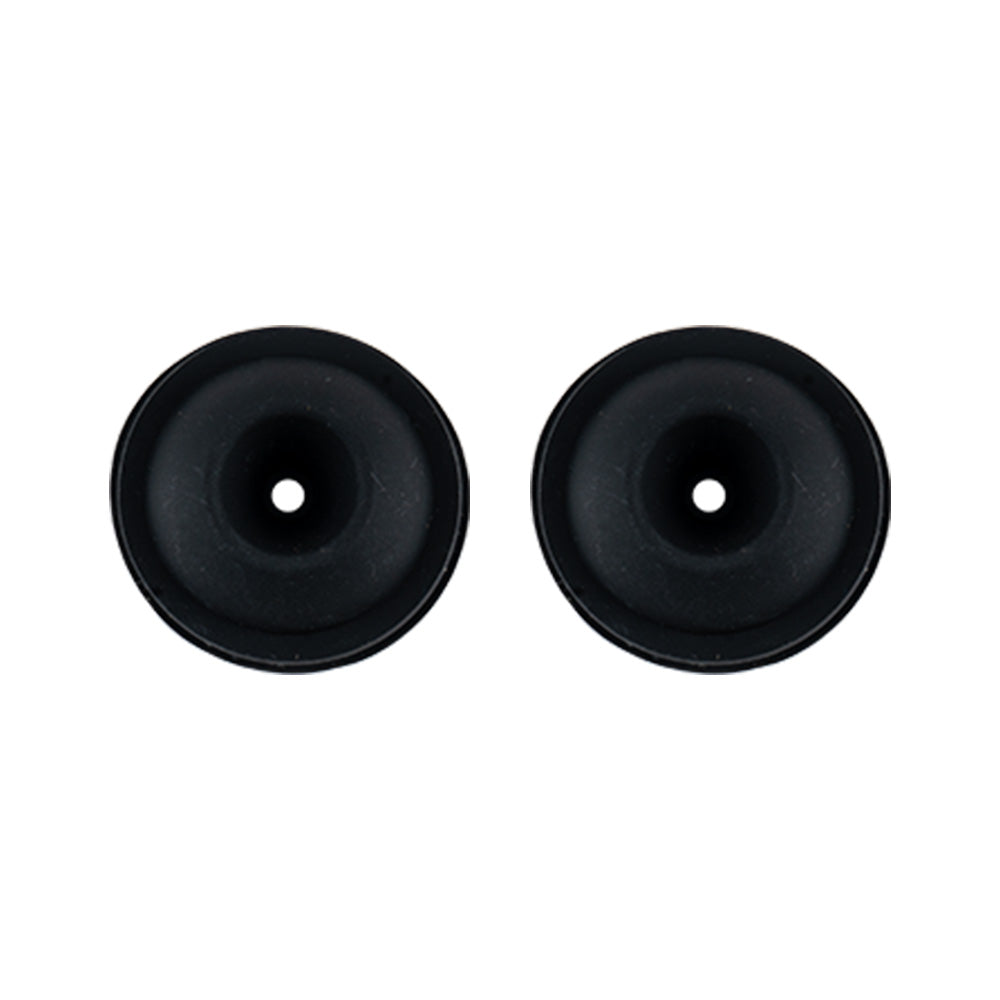 AX12 gimbal dust cover replacement set, two black rubber gimbal dust boots with center hole