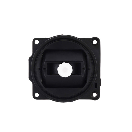 X5.0 Hall-Effect replacement gimbal module, front view with joystick shaft and four mounting holes