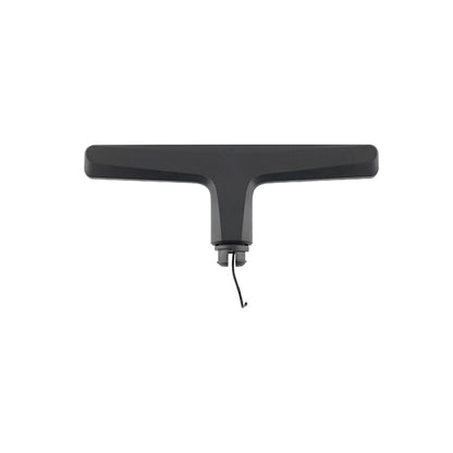 TX15 Radio Antenna replacement, T-shaped black antenna with coax lead on white background
