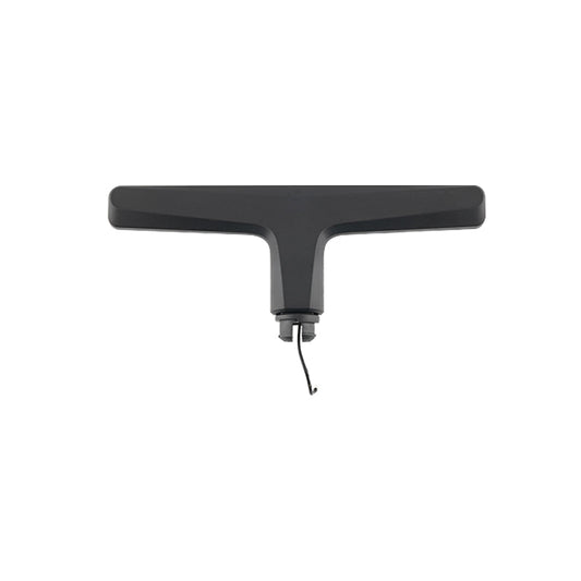 TX15 Radio Antenna replacement, T-shaped black antenna with coax lead on white background