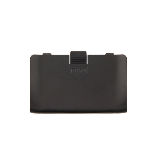 TX15 Radio Battery Cover in black, front view with push-release latch