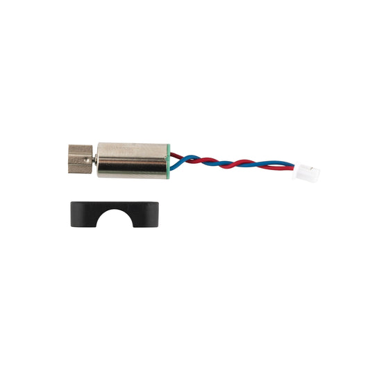 TX15 Radio Vibe Motor kit with cylindrical vibration motor, twisted red-blue lead wires, 2-pin plug and mount