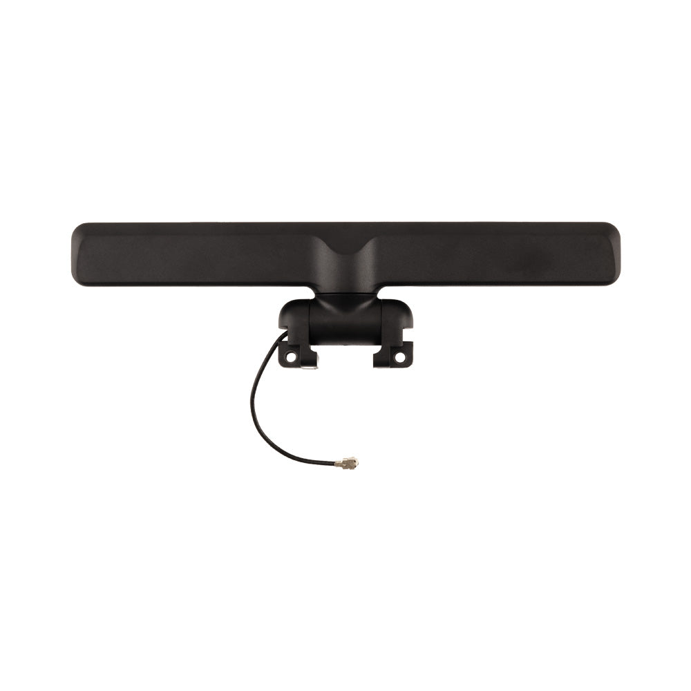 TX16S MK3 Antenna front view, black bar-style antenna with mounting base and coax connector