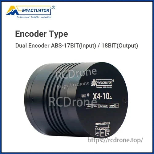 RMD-X4-10 Robot Joint Drive, Dual Encoder ABS-17BIT, X4-10, SN:40225621, MYACTUATOR.
