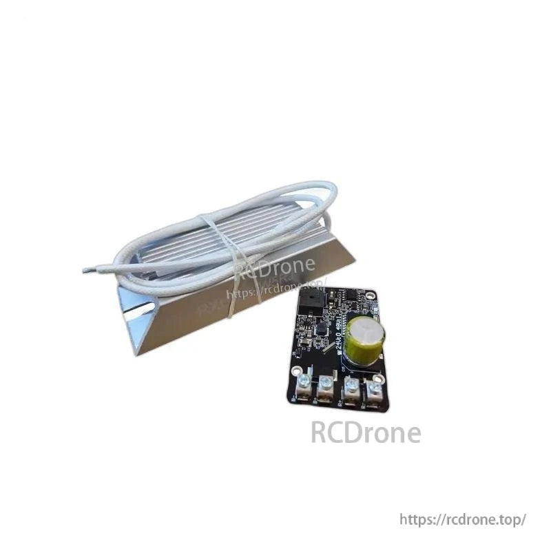 Package contents: bleeder module board with aluminum mounting bracket and coiled white lead wire