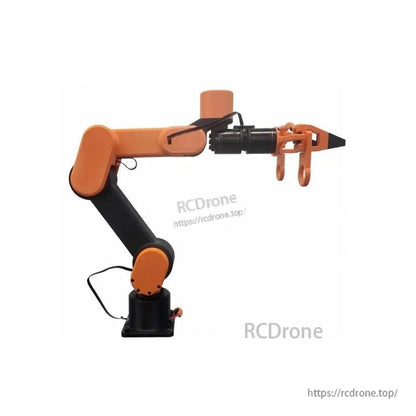 ROBSTRIDE Edulite A3 Robot Arm side profile on base with extended arm and gripper attachment