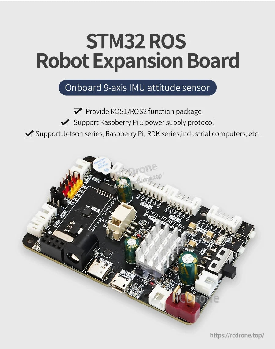 Yahboom YB-ERF01 V3.0 STM32 ROS robot expansion board with onboard 9-axis IMU and multiple I/O ports