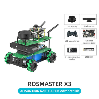 ROSMASTER X3 JETSON ORIN NANO SUPER-Advanced kit