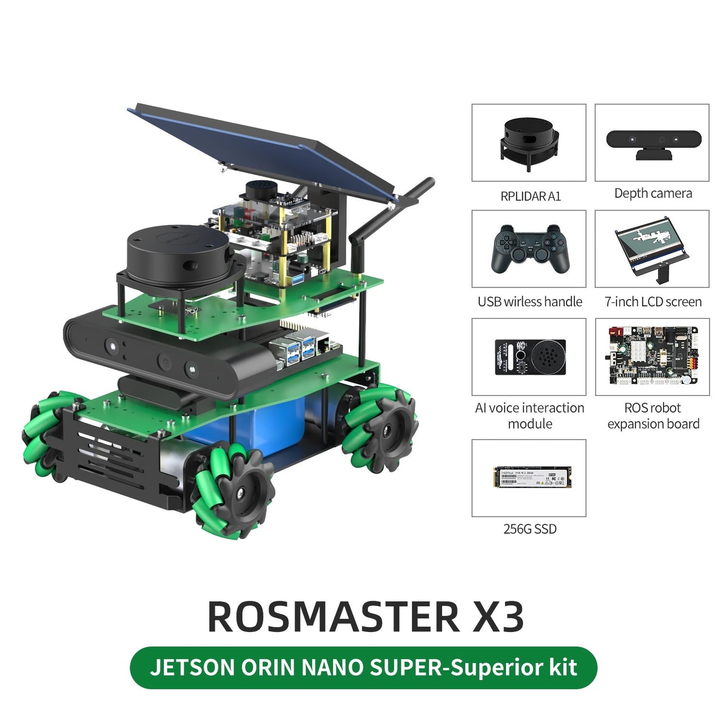 ROSMASTER X3 JETSON ORIN NANO SUPER-Superior kit