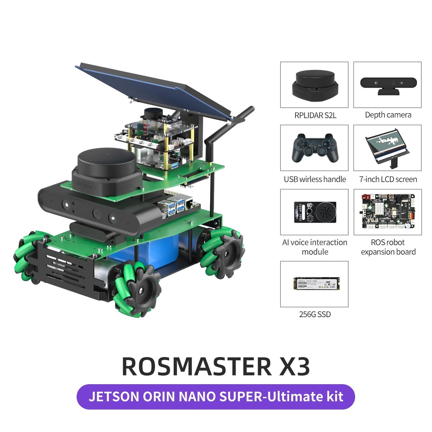 ROSMASTER X3 JETSON ORIN NANO SUPER-Ultimate kit