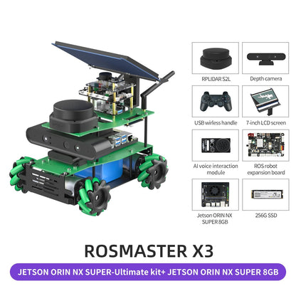 ROSMASTER X3 JETSON ORIN NX SUPER-Ultimate kit+ JETSON ORIN NX SUPER 8GB