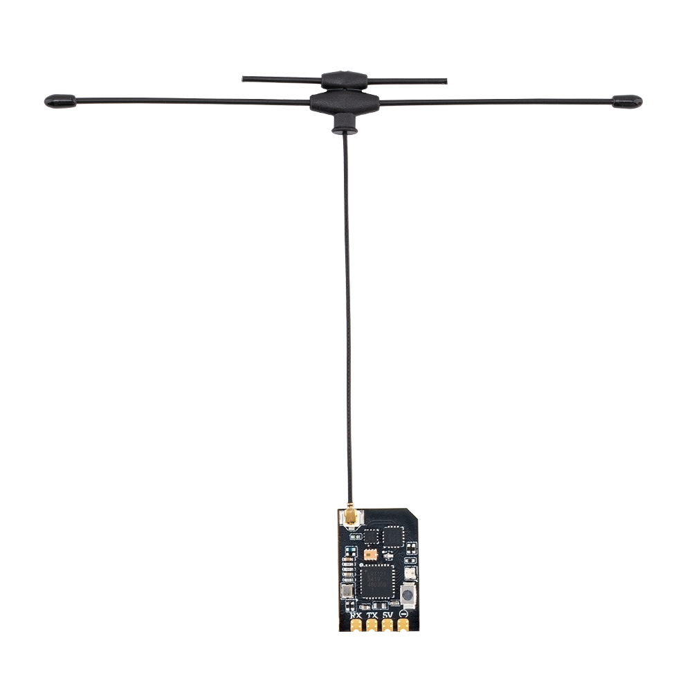 RadioMaster XR1 Nano multi-frequency ExpressLRS receiver with T antenna and U.FL connector