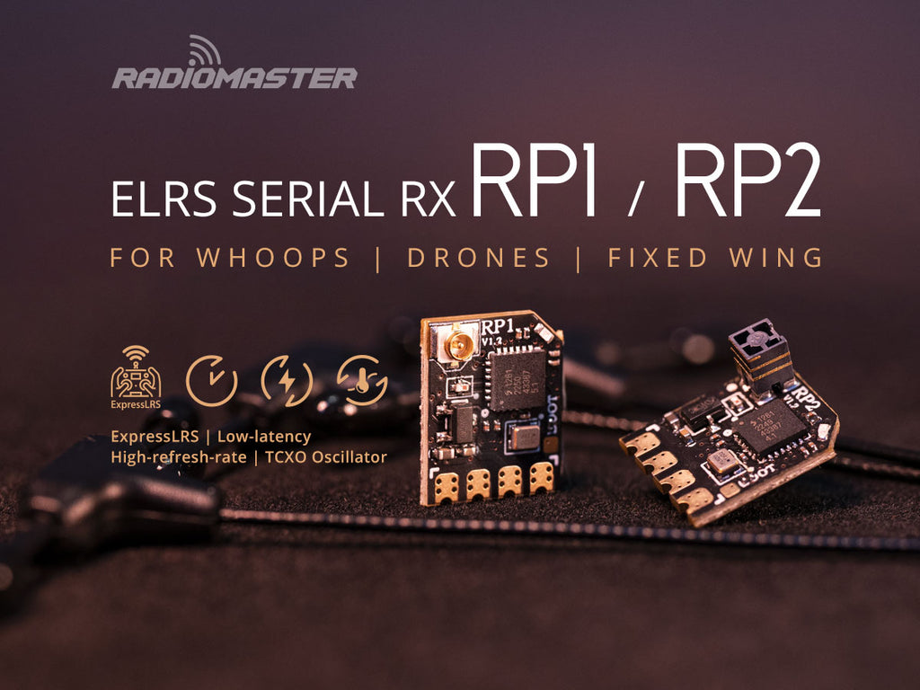 RadioMaster RP2 V2 ExpressLRS 2.4ghz Nano Receiver - For Woops FPV Drone, Fixed-Wing Airplane 10 RP2 ExpressLRS 2.4ghz Nano Receiver