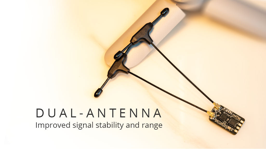 RadioMaster RP3 V2 ExpressLRS 2.4ghz Nano Receiver - With Built-in TCXO Oscillator, Dual Antenna Suitable for Whoops FPV Drone, Fixed-Wing Airplane 12 RP3 ExpressLRS 2.4ghz Nano Receiver