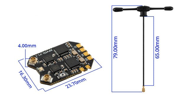 RadioMaster RP4TD ExpressLRS 2.4GHz True Diversity Receiver - Suitable for Drones and Fixed-Wing Aircraft Models 16 RP4TD ExpressLRS 2.4GHz Diversity Receiver