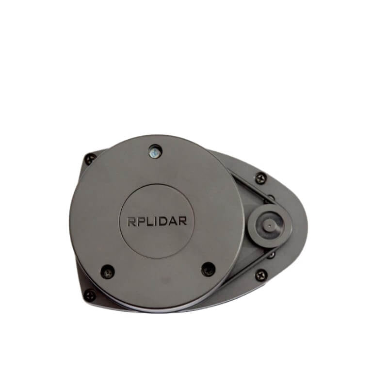 Top view of RPLIDAR A1 sensor head showing RPLIDAR cover and rotation hub