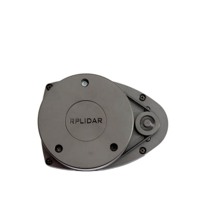 Top view of RPLIDAR A1 sensor head showing RPLIDAR cover and rotation hub