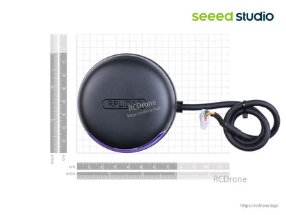 RPLiDAR A2M12: 360° laser scanner, 12m range, 16kHz sampling, 0.225° resolution, 5-15Hz rotation speed—ideal for robotics and mapping.