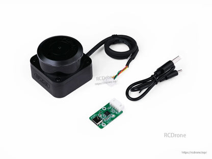 RPLiDAR C1M1-R2: Compact 360° 2D LiDAR scanner with USB adapter, ideal for robotics, mapping, and navigation applications.
