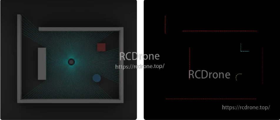 RPLiDAR C1M1-R2 Portable ToF, Typical scanner settings include a rate of 10 Hz and an angular resolution of 0.72° for precise mapping.