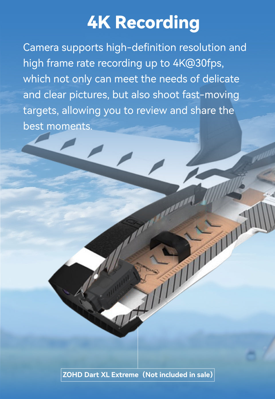 RunCam 6 RunCam 6 Action Camera, 4K Recording Camera supports high-definition resolution and high frame rate recording .