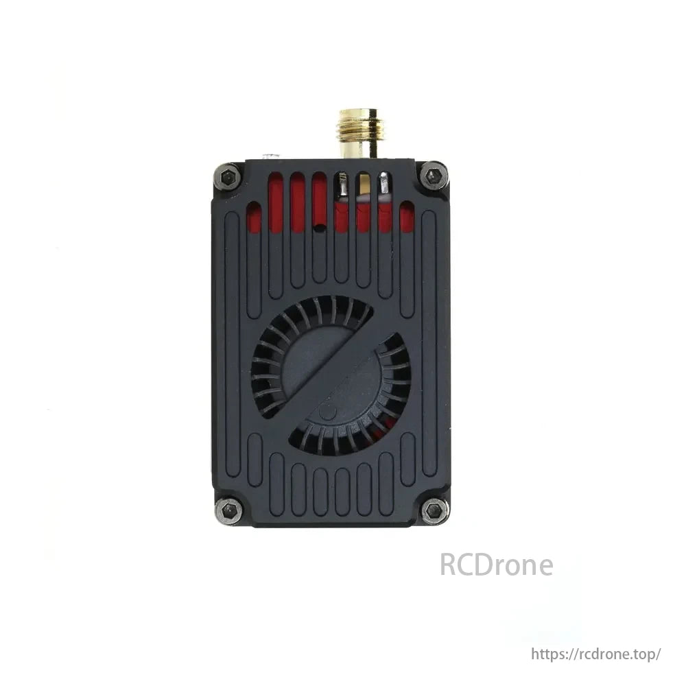 RUSHFPV 1.2G 1.3GHz 4W Long Range VTX, A specification for a wireless system with a frequency band of 1080-1360MHz, 16 channels, and FM modulation.