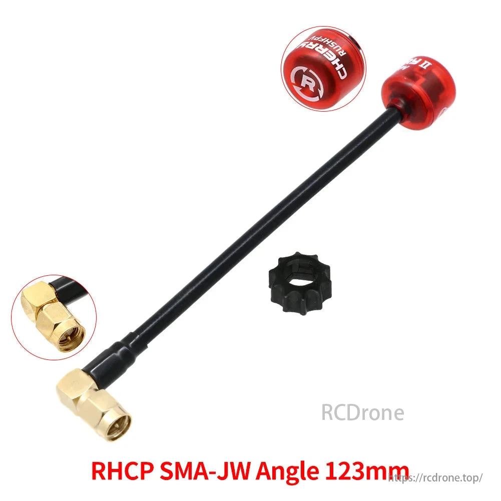 Antenna 5.8GHz LHCP 3dBi Per Drone – RHCP A Bassa Perdita, Pieghevole, Per FPV E Corsa (Foro Rosso)