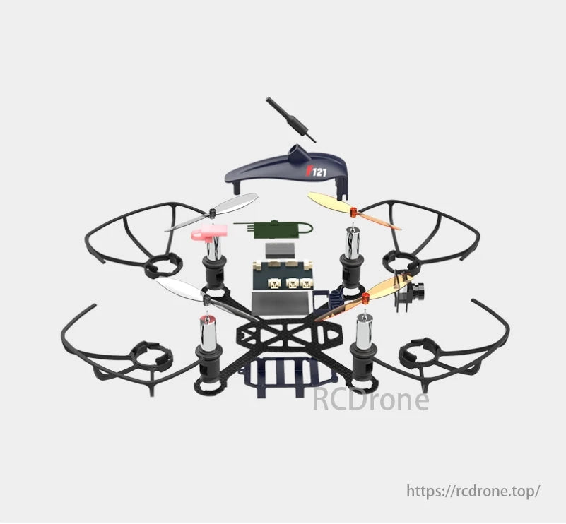 RadioLink Eneopterinae F121 FPV Training Drone, The RadioLink Eneopterinae F121 is a compact FPV training drone offering a 2 km range, 10-minute flight time, and inertial navigation for stable flight.